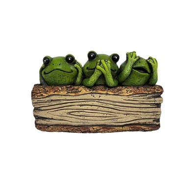 Santa's Workshop 10'' 3-Frog Flower Pot