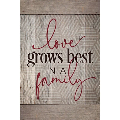 Love Grows Best Wood Plaque