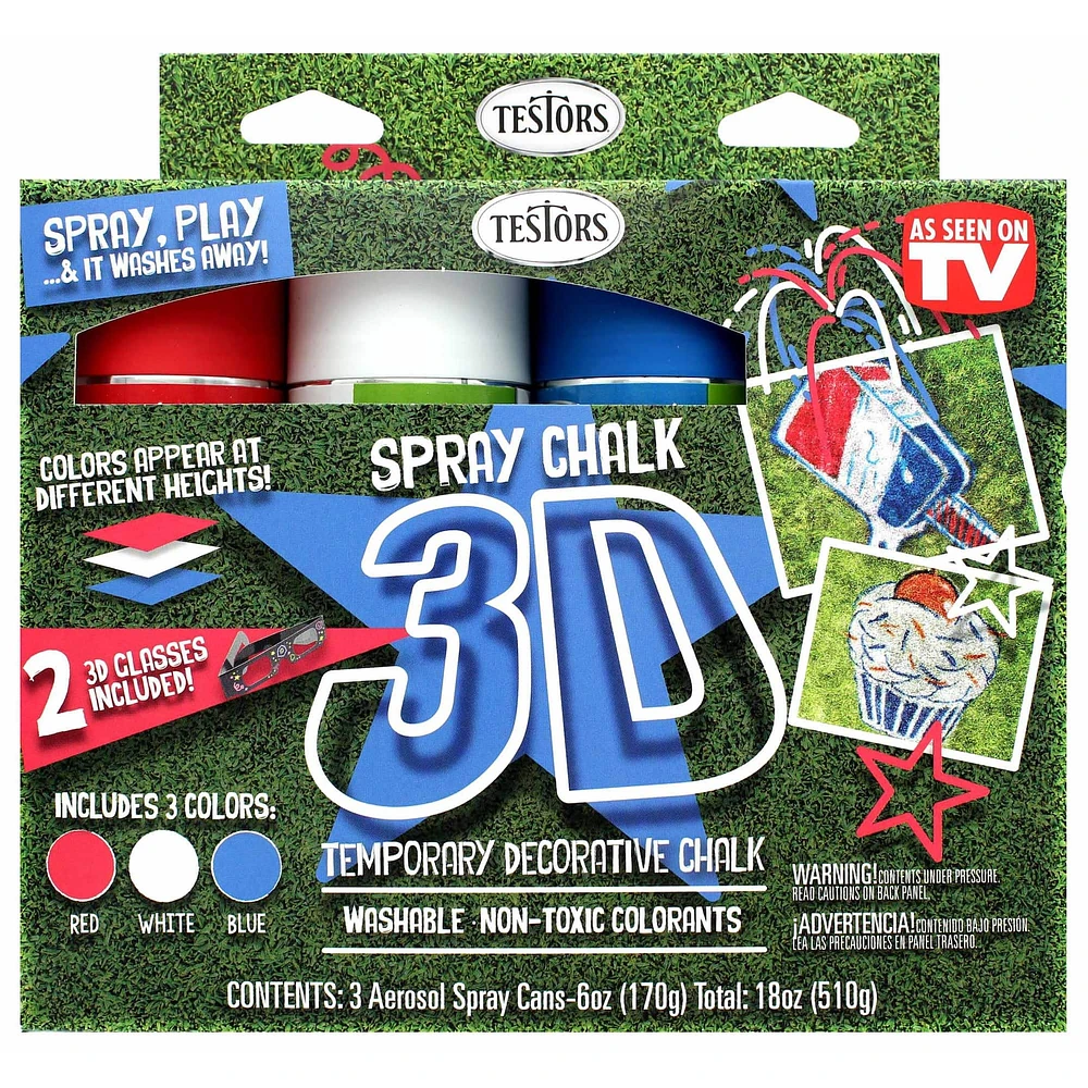 Testors® 3D Patriotic Spray Chalk Paint Kit