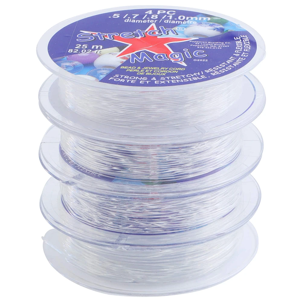 6 Pack: Stretch Magic® Clear Bead & Jewelry Cord Set