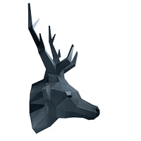 Papercraft World Gray Sapphire Limited Edition Deer Head 3D Papercraft Wall Art DIY Kit