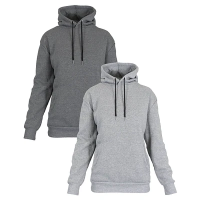 Galaxy by Harvic Heavyweight Fleece-Lined Women's Pullover Sweater Hoodie 2 Pack