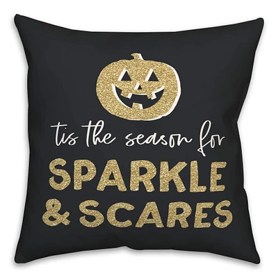 Sparkle & Scares Throw Pillow