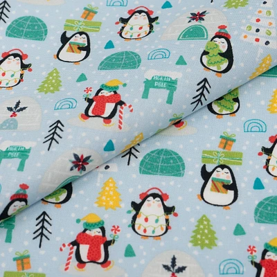 SINGER Christmas Holiday Cheer Snowmen Cotton Fabric