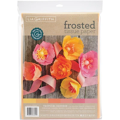 Frosted Tissue Paper 24 ct. Tropical Squeeze