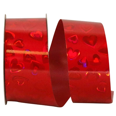 Reliant 1.4" Holo Heart Plastic Ribbon