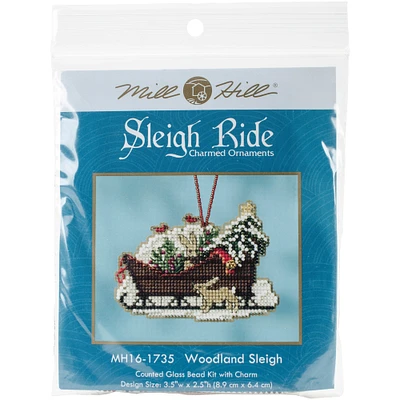 Mill Hill® Sleigh Ride Woodland Sleigh Ornament Counted Cross Stitch Kit