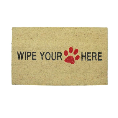 Paw Print Wipe Your Paw Here Doormat