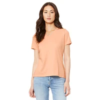 BELLA+CANVAS® Women's Relaxed V-Neck Heather T-Shirt