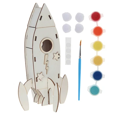 3D Rocket Wood Crafting Kit by Creatology™