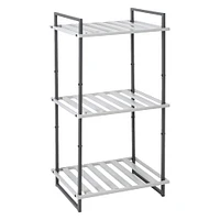 6 Pack: Honey Can Do Gray Tones 3-Tier Tubular Metal Shelf