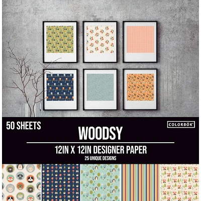 Colorbok® Woodsy 68lb. Designer Single-Sided Paper, 12" x 12"