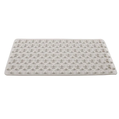 Beige Non-Slip Bubble Texture Bath Mat