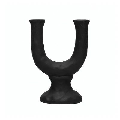 8" Stoneware Taper Holder