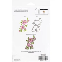 Pinkfresh Studio Joyful Peonies Background Cling Stamp