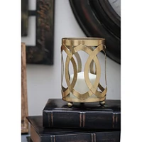 8" Gold Iron Glam Candle Holder