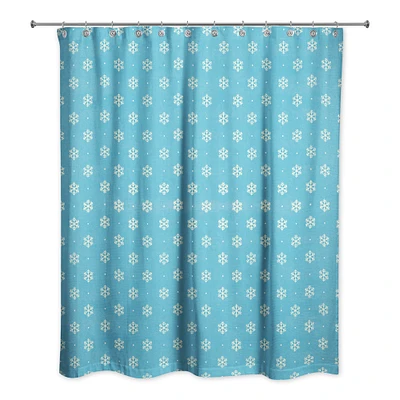 Simple Snowflake Shower Curtain