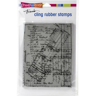 Stampendous® Ledger Script Cling Stamp