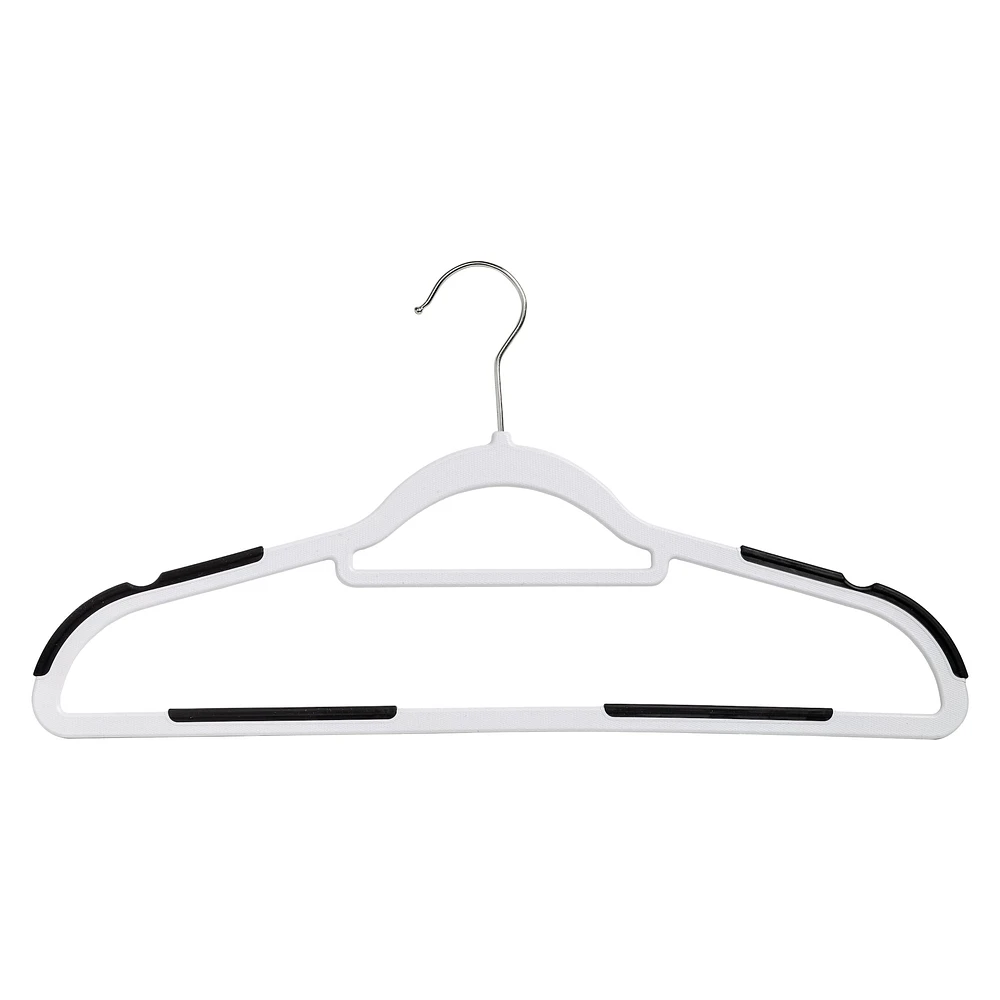 Honey Can Do White/Black Rubber Grip Hangers, 60ct.