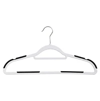 Honey Can Do White/Black Rubber Grip Hangers, 60ct.