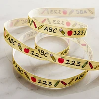 3/8" x 7yd. Grosgrain ABC & 123 Ribbon by Celebrate It™