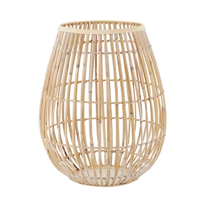 15" Bamboo Handmade Open Frame Round Vase