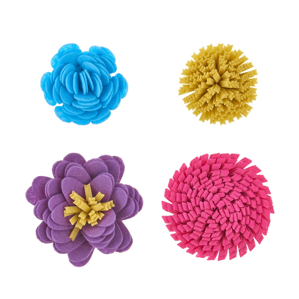 Neon Felt Ribbon Flower Craft Kit by Creatology™