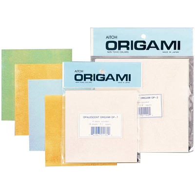 Aitoh Opalescent 4.5'' Origami Paper, 16 Sheets