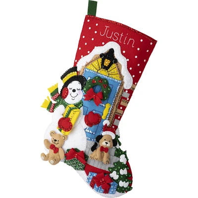 Bucilla® 18" Gifting Snowman Felt Stocking Applique Kit