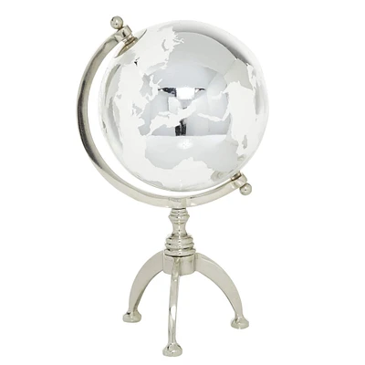 15" Silver Aluminum Glam Globe