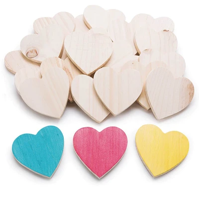 S&S® Worldwide 3" Wood Hearts, 25ct.