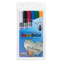 6 Packs: 6 ct. (36 total) DecoColor™ Glossy Oil Base Extra Fine Paint Marker Set