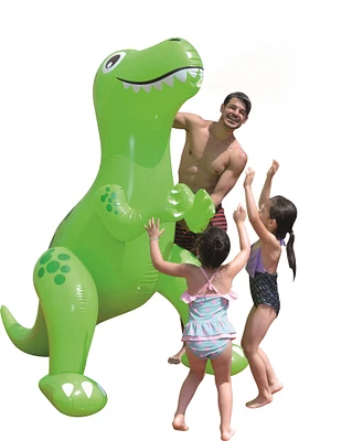 Pool Central® 7ft. Inflatable Green Jumbo Dinosaur Water Sprayer