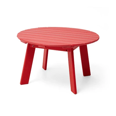 Glitzhome® 32" Red Round Outdoor Coffee Table