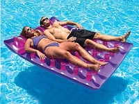 6.5ft. Inflatable Purple Double Mattress Swimming Pool Float