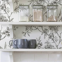 NuWallpaper Charcoal Longwood Peel & Stick Wallpaper