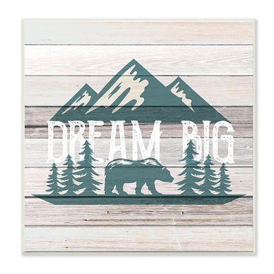 Stupell Industries Rustic Forest Mountain Dream Big Wall Plaque
