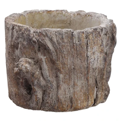 3" Hollow Log Cement Planter 