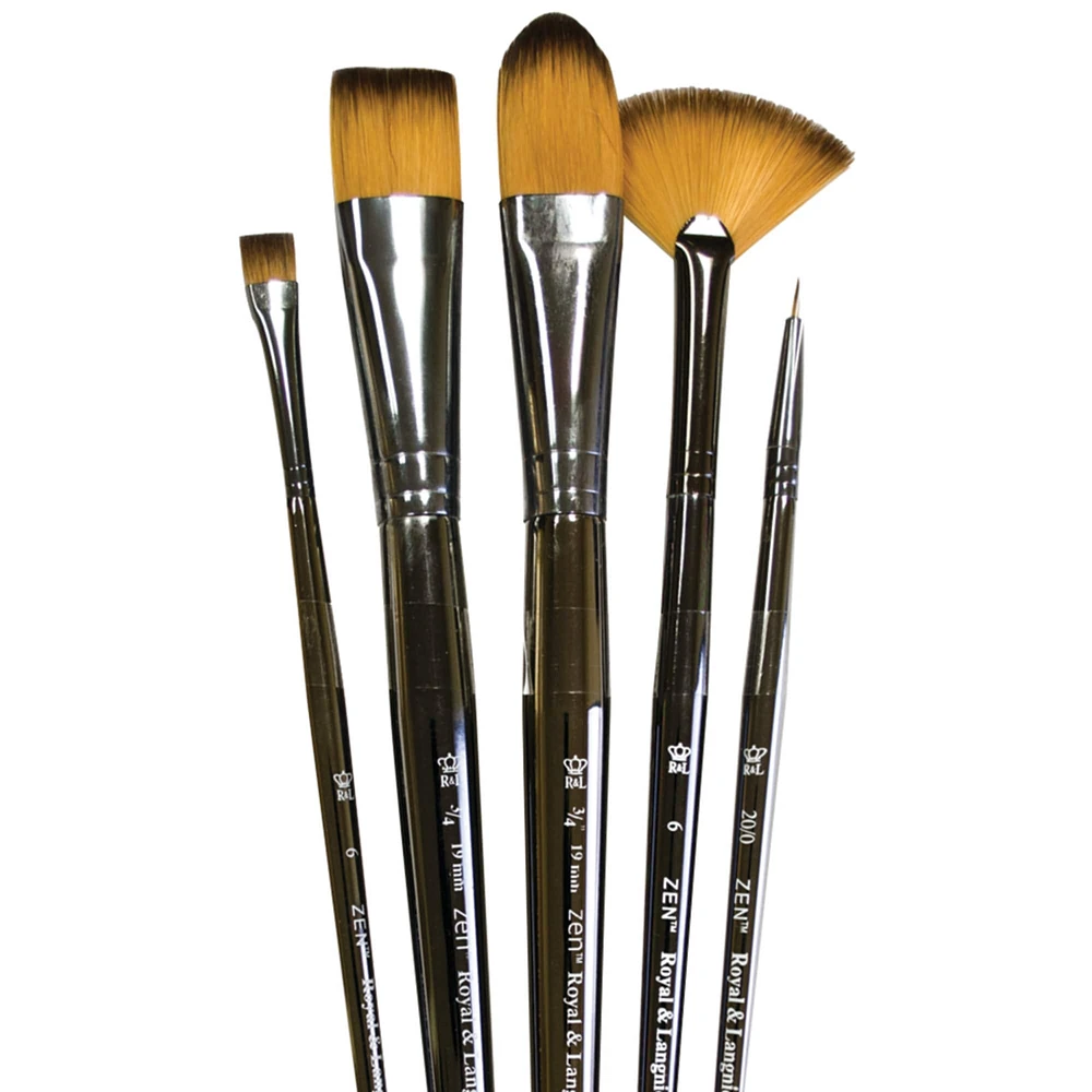 Zen™ Series 73 Short Handle All Media Royal Brush Set