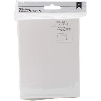 American Crafts™ A2 Ivory Envelopes, 50ct.