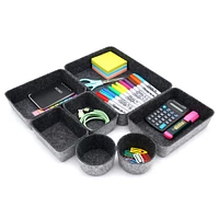 Welaxy Piece Felt Round Cups & Trays Drawer Organizer Set