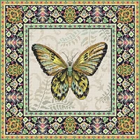 Letistitch Vintage Butterfly Counted Cross Stitch Kit