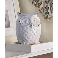 6.5" Distressed White Owl Figurine