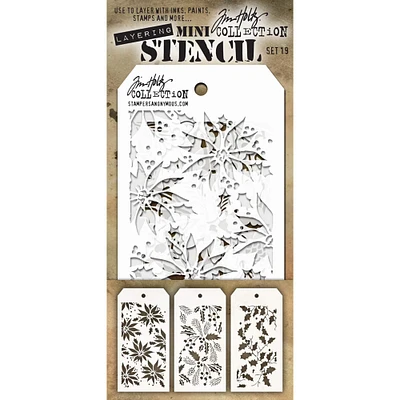 Stampers Anonymous Tim Holtz® Mini Layered Stencil Set #19