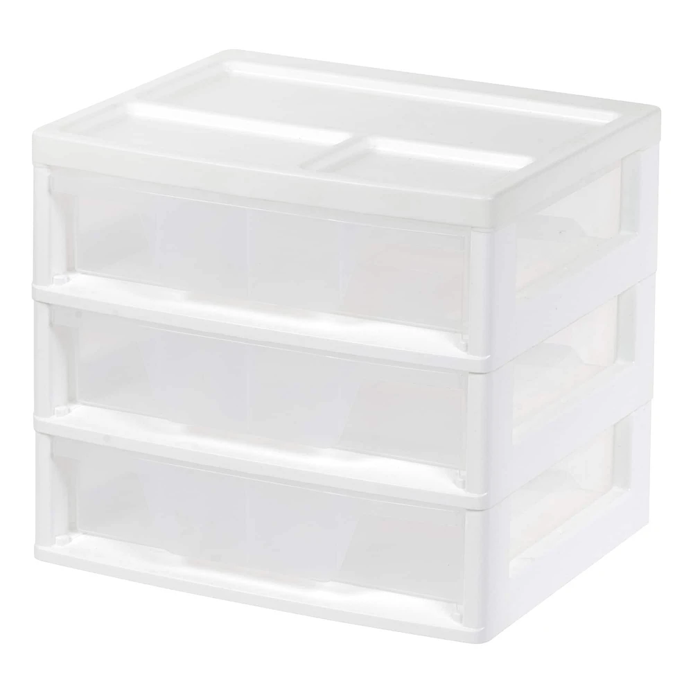 6 Pack: IRIS 13" Clear Tabletop Storage Drawers