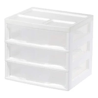 6 Pack: IRIS 13" Clear Tabletop Storage Drawers