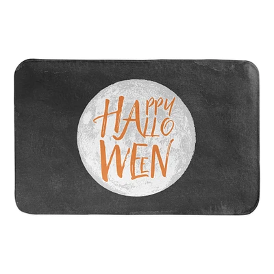 Happy Halloween Full Moon Bath Mat