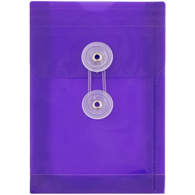 JAM Paper 4.25" x 6.25" Plastic Button & String Tie Closure Envelopes