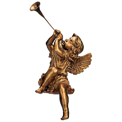 Design Toscano 13.5" Trumpeting Angels of St. Peters Square Girl Statue