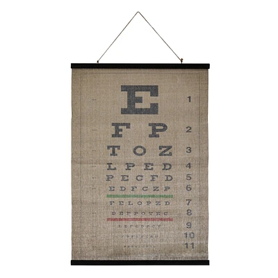 Canvas & Wood Eye Chart Wall Scroll